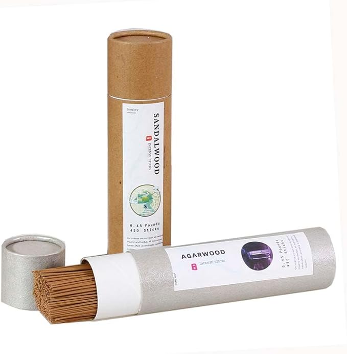Agarwood Incense Sticks with Holder for Aromatherapy and Energy Clearing Stress Relief (Agarwood)