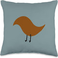 Cute Scandinavian Animals Designs Chic Scandinavian Birds Minimalistic Animal Danish Throw Pillow, 16x16, Multicolor