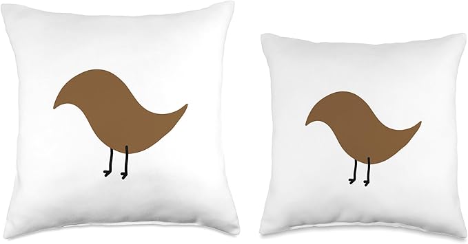 Cute Scandinavian Animals Designs Chic Scandinavian Birds Minimalistic Animal Throw Pillow, 16x16, Multicolor