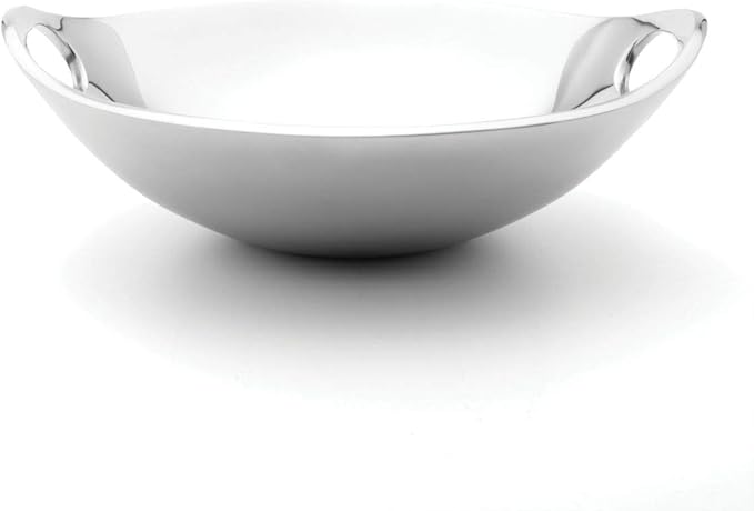 nambe Handled Bowl | Made of Metal Alloy | 10 Inch Serving Bowl for Snacks, Nuts, and Fruit | Use for Countertop Display and Home Bar Décor | Designed by Neil Cohen