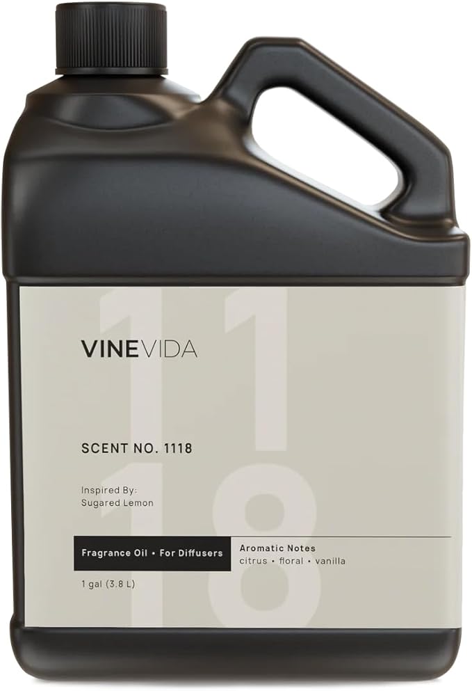 VINEVIDA [128 Fl Oz] Scent NO. 1118 Fragrance Oil for Cold Air Diffusers, Aromatic Notes of Citrus, Green, Floral & Vanilla Essential Oils for Diffuser Oil Refill & Air Freshener Room Spray