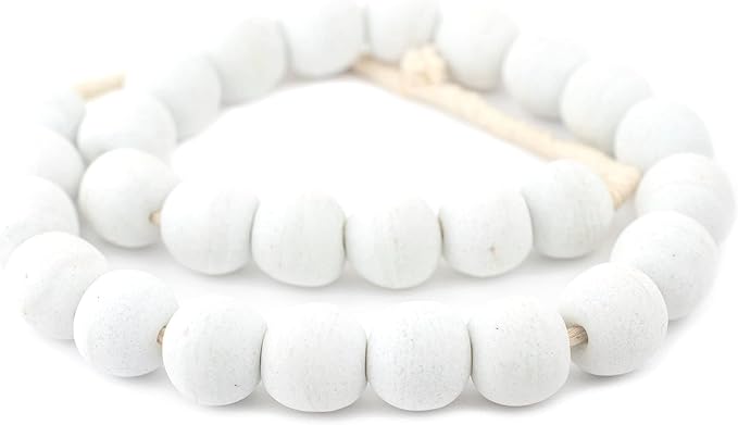 Jumbo Recycled Glass Beads, 21–25mm – African Sea Glass for Wall Hangings, Coffee Table Decor, Shelf Styling, and Home Accents – (Groundhog Grey) – The Bead Chest