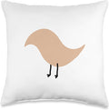 Cute Scandinavian Animals Designs Chic Scandinavian Birds Minimalistic Animal Throw Pillow, 16x16, Multicolor