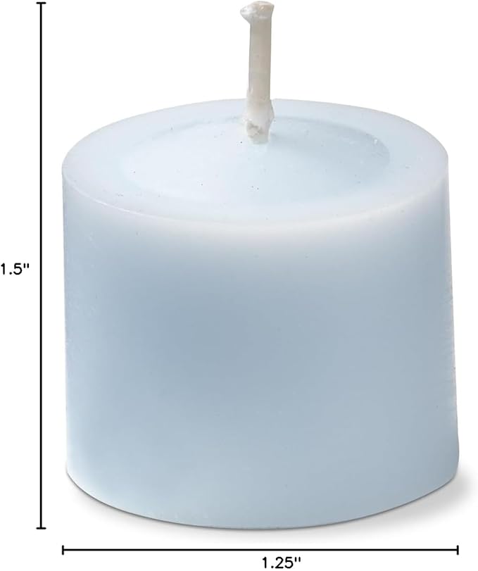 tag Color Studio Votive Candles Set of 12 Blue Denim Smokeless Paraffin Wax Burn Time 5 Hrs. Votive Blue Denim