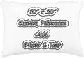 Shop&Three Custom Design Photos or Text Outdoor/Indoor Throw Pillowcase, Personalized Pet Photo Pillow, Love Photo Throw Pillowcases, Wedding Keepsake Throw Pillow Covers 20" x 30"