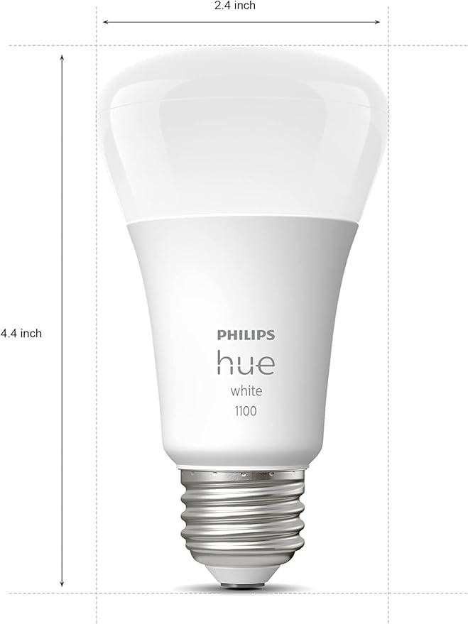 Philips Hue Smart 75W A19 LED Bulb - Soft Warm White Light - 2 Pack - 1100LM - E26 - Indoor - Control with Hue App - Works with Alexa, Google Assistant and Apple Homekit