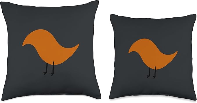 Cute Scandinavian Animals Designs Chic Scandinavian Birds Minimalistic Animal Danish Throw Pillow, 16x16, Multicolor