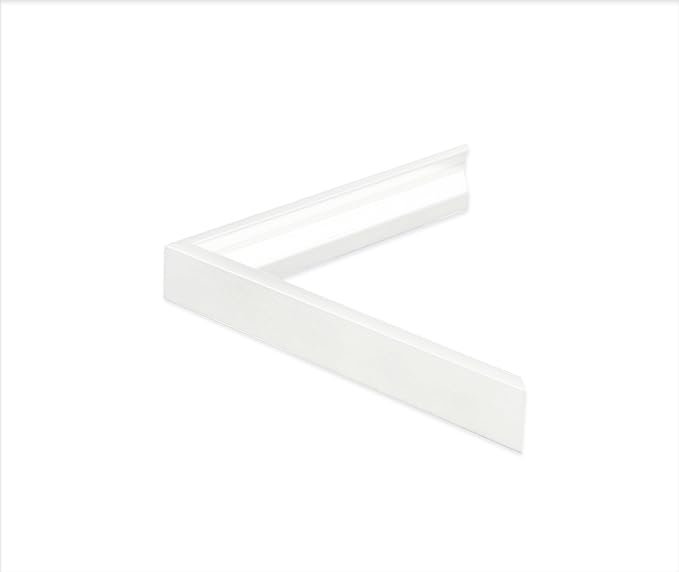 Frame My Mirror White Metal Framed Mirror, 26" x 32" Mirror for Bathroom, Metal Frame, True Reflections Glass, Pure White Finish, Stanton Design, Hangs Horizontally or Vertically, Made in USA