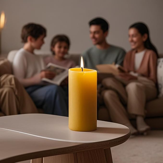 Natural Beeswax Candles 3 Packs, 105 Hours Burn Time Total, 100% Pure Beeswax Pillar Candles for Emergency Prayer Home Decor, Bees Wax Candle for Relax, Smokeless & Dripless [2x4 inch]