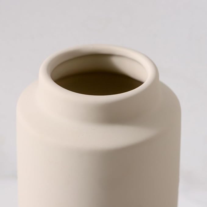 Ceramic Vase Set of 3, Modern Decorative Vases for Home Decor, Small Flower Pottery Vase Sets, Boho Farmhouse Rustic Vases for Living Room, Kitchen, Bedroom, Bathroom, Shelf, Table