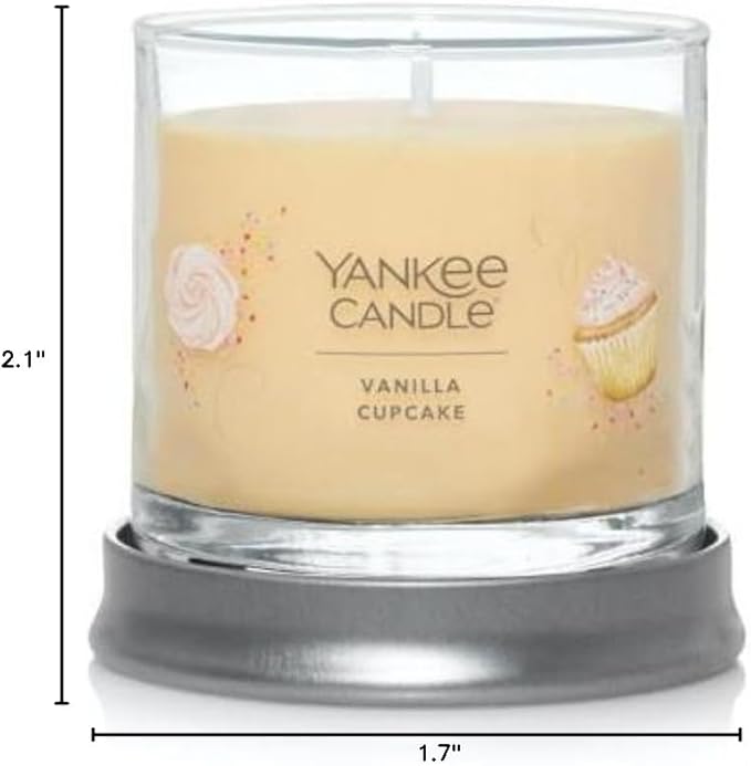 Yankee Candle Small Tumbler Scented Single Wick Jar Candle, Vanilla Cupcake, Over 20 Hours of Burn Time, 4.3 Ounce (Pack of 4)