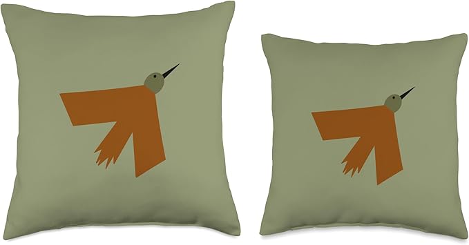Cute Scandinavian Animals Designs Minimalistic Scandinavian Bird Lover Throw Pillow, 16x16, Multicolor