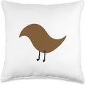 Cute Scandinavian Animals Designs Chic Scandinavian Birds Minimalistic Animal Throw Pillow, 16x16, Multicolor