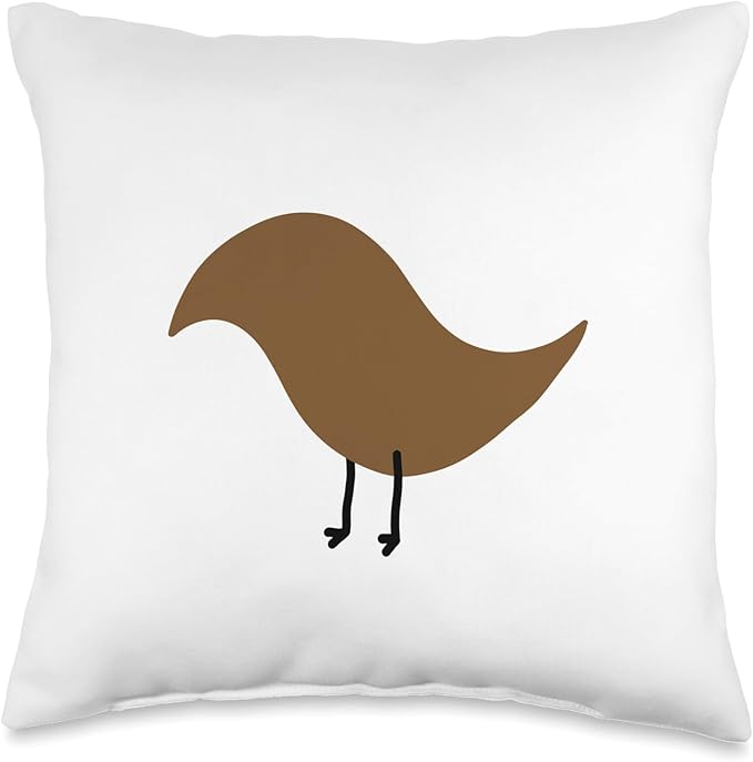 Cute Scandinavian Animals Designs Chic Scandinavian Birds Minimalistic Animal Throw Pillow, 16x16, Multicolor