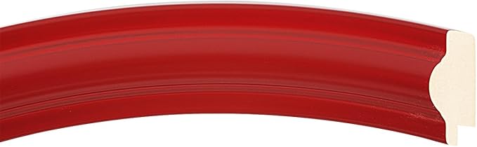 OVALCREST Round Beveled Wall Mirror for Home Decor - Philadelphia Style - Holiday Red - 28x28 Outside Dimensions