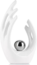 White Home Decor Accents, Coffee Table Funky Decor Modern Aesthetic Room Decor,Abstract Art Statue Decor Center Piece for Dinning Room, for Light Luxury Decorations for Stores, Hotels, Living Rooms