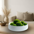 10" Decorative Bowl,Ceramic Fruit Bowl for Kitchen Counter,Entryway Key Holder & Jewelry Organizer - Modern Centerpiec(White)