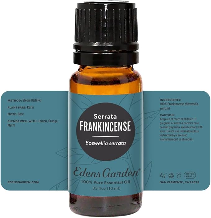 Edens Garden Frankincense- Serrata Essential Oil- 100% Pure Premium Grade, Undiluted, Natural, Therapeutic, Aromatherapy, The Best for Diffuser, Skin, Face, Hair 10 ml (.33 fl oz)