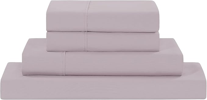 Modern Threads Soft Microfiber Solid Sheets - Luxurious Microfiber Bed Sheets - Includes Flat Sheet, Fitted Sheet with Deep Pockets, & Pillowcases Dusty Mauve California King