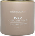 Colonial Candle Iced Gingerbread Scented Jar Candle, Pop of Color Collection, 3 Wick, 14.5 oz - Up to 60 Hours Burn