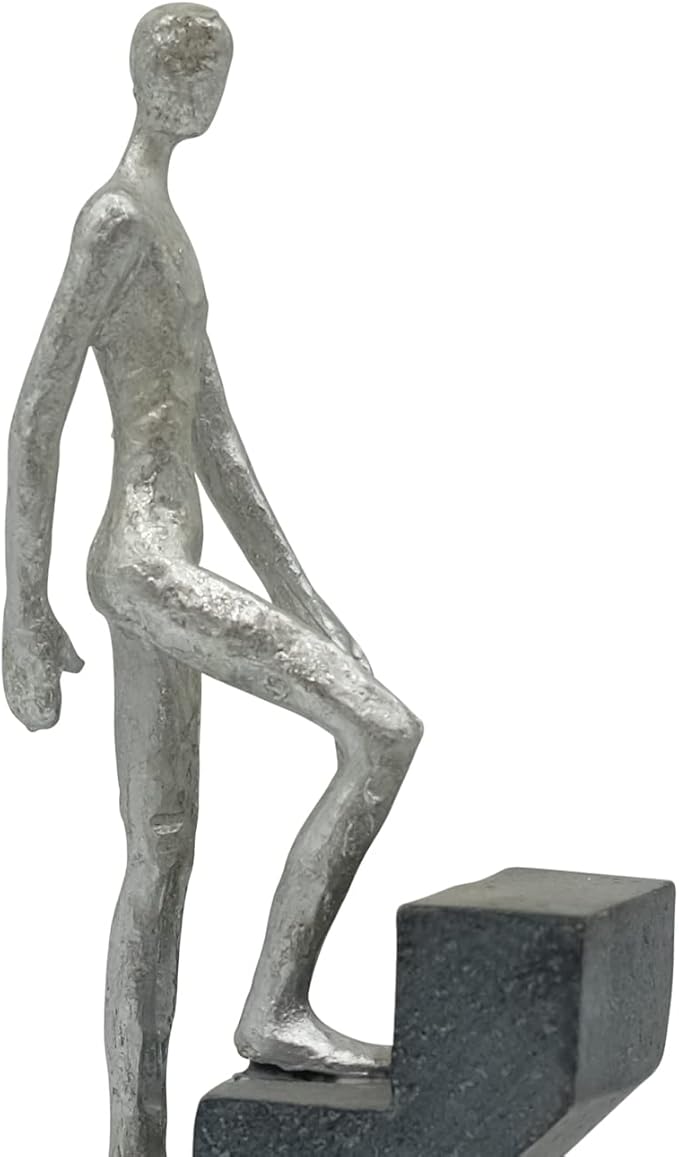 Modern Desk Decor 'Top of The Rock' - Abstract Sculpture 11" as Motivation - Modern Home Decor Figure Made of Marble Resin - Aesthetic Statue for Living Room & Office décor as a Gift