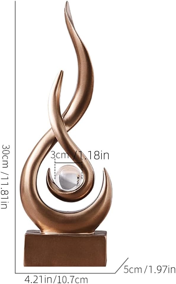 AWNR Abstract Art Deco Decor Statues for Home,Shelves,Table,Living Room, Dining Room,Modern Sculpture Decoraciones of Homes for Sale (Bronze)