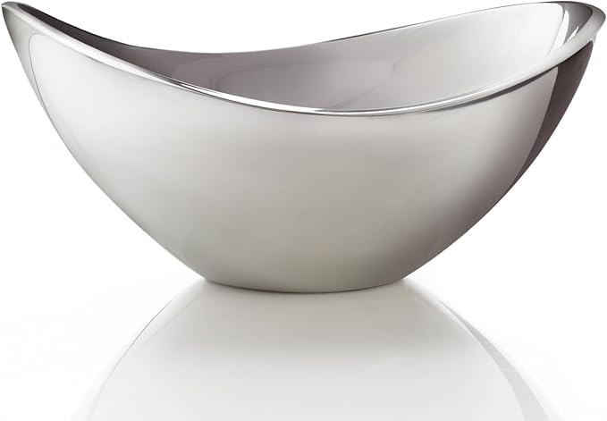 Nambé Butterfly Bowl, 9-Inch Serving Dish - Sculptural Metal Centerpiece with Wing-Inspired Curves, Versatile Bowl for Hot or Cold Dishes - Elegant & Modern Tabletop Display
