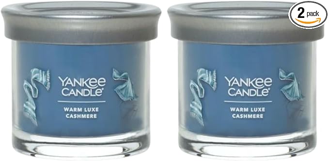 Yankee Candle Small Tumbler Scented Single Wick Jar Candle, Warm Luxe Cashmere, Over 20 Hours of Burn Time, 4.3 Ounce (Pack of 2)