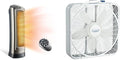 Lasko Oscillating Digital Ceramic Tower Heater for Home with Adjustable Thermostat & 20″ Weather-Shield Performance Box Fan-Features Innovative Wind Ring System for Up to 30% More Air, 20 Inch, 3720