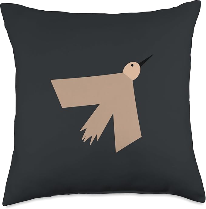 Cute Scandinavian Animals Designs Minimalistic Scandinavian Bird Lover Throw Pillow, 18x18, Multicolor