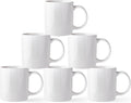 AmorArc 12oz Off White Coffee Mugs Set of 6, Ceramic Coffee Mugs with Large Handle for Man, Woman, Light Weight Coffee Mugs Set for Latte/Cappuccino/Cocoa/Milk, Dishwasher & Microwave Safe, 6Pcs
