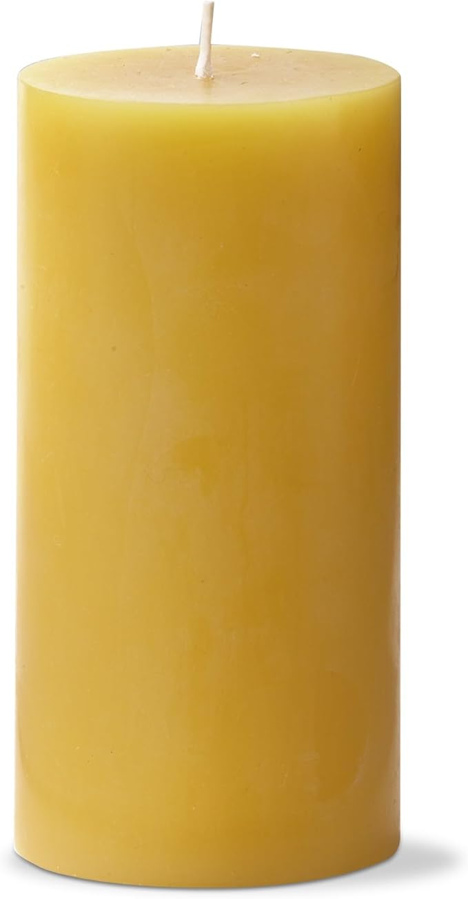 tag Color Studio 3X6 Pillar Ochre Yellow Smokeless Paraffin Wax Burn Time 85 Hours 3x6 Ochre Yellow