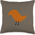 Cute Scandinavian Animals Designs Chic Scandinavian Birds Minimalistic Animal Danish Throw Pillow, 16x16, Multicolor