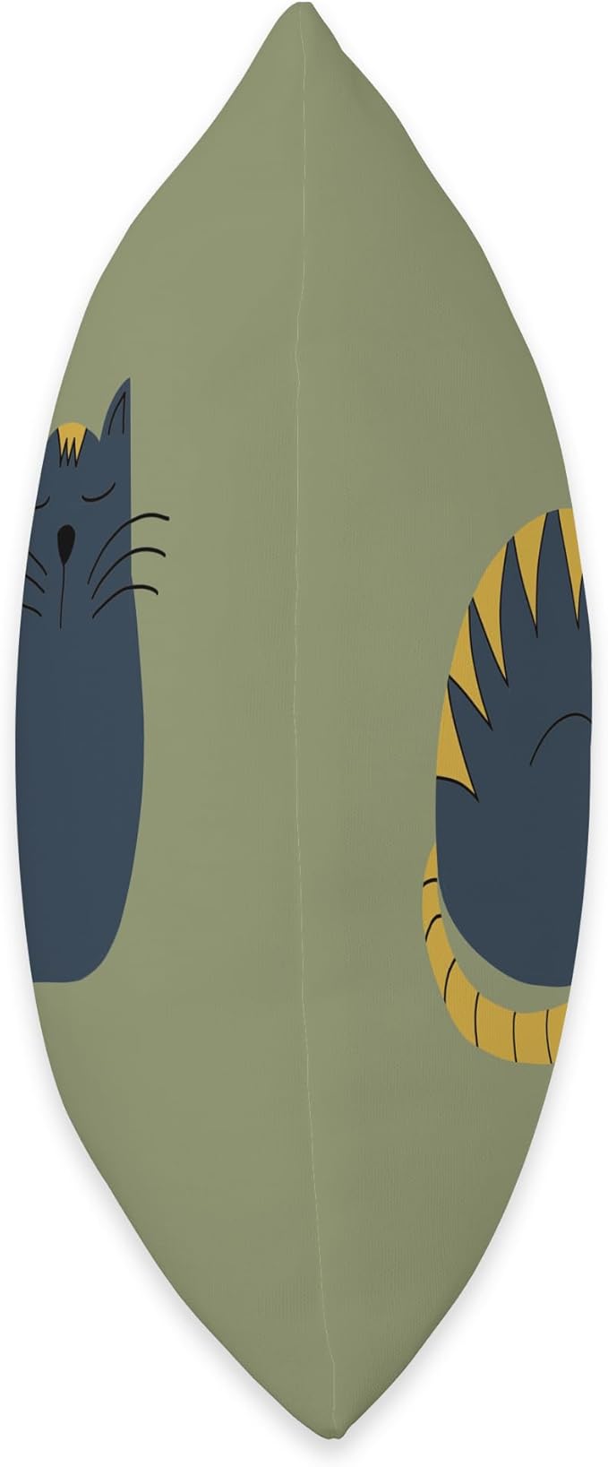 Cute Scandinavian Animals Designs Scandinavian Mom Boho Cat Khaki Throw Pillow, 18x18, Multicolor