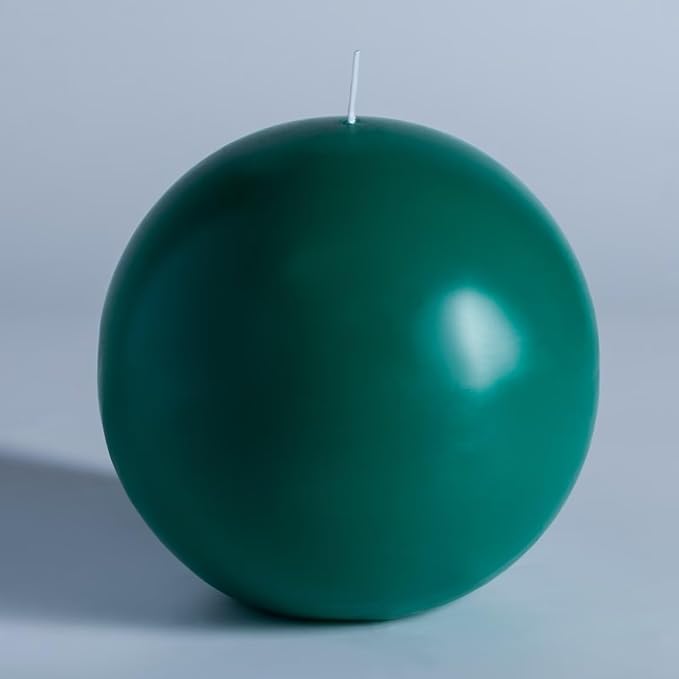 MOZEAL Hand-Poured, 6 Inch Mint Green Large Round Ball Candles - Elegant Mint Green Round Pillar Candles, Dripless, Unscented, Smokeless, Ideal for Spring Celebrations.