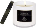 Chloefu LAN Premium Gardenia Scented Candle for Men & Women, Highly Scented, 7.1oz|45 Hour Long Lasting, All Natural Soy Candles, Home Decor, White Glass Jar Candle with Gift Box
