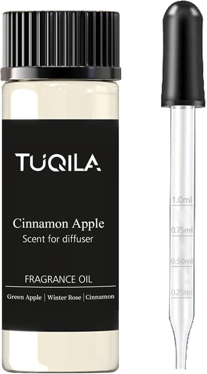 Essential Scent Oil Cinnamon pples 20ML Sampler Waterless Diffuser Oil for Cold Air Diffusers, Luxury Home Fragrance Oils, Aromatherapy Oils for Spa, Office, Long-Lasting Refill