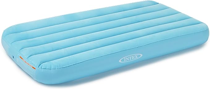 Intex 66803EP Cozy Kidz Inflatable Airbed: Fiber-Tech – Velvety Soft Surface – Carry Bag Included – Color May Vary – 34.5" x 62" x 7"