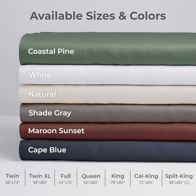 Cariloha Aloha Soft 4-Piece Sheet Set | Shade Gray | King | Made from 100% Viscose derived from Bamboo | Introductory Sheet Line