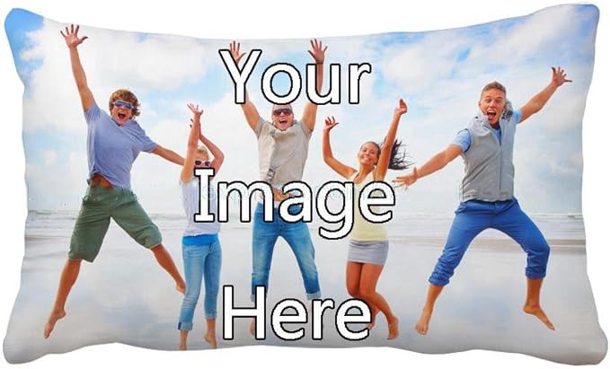 Shop&Three Custom Design Photos or Text Outdoor/Indoor Throw Pillowcase,Personalized Pet Photo Pillow, Love Photo Throw Pillowcases, Wedding Keepsake Throw Pillow Covers (23" x 23")