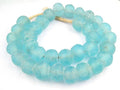 Jumbo Recycled Glass Beads, 21–25mm – African Sea Glass for Wall Hangings, Coffee Table Decor, Shelf Styling, and Home Accents – (Clear Marine) – The Bead Chest