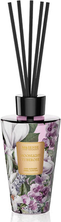 M&SENSE Moonlight Tuberose Reed Diffuser Set - 8.79fl oz Home Fragrance Non-Toxic Essential Oil Diffuser with Sticks, Air Freshner Gifts for Her or Him