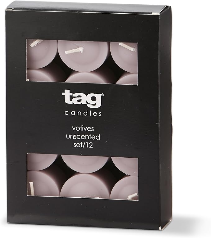 tag Color Studio Votive Candles Set of 12 Lavender Smokeless Paraffin Wax Burn Time 5 Hrs. Votive Lavender Purple