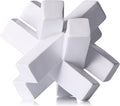 XMGZQ White Knot Statue for Coffee Table Decor,Modern Minimalist Geometric Knot Sculpture and Figurines,Abstract Art Line Decorative Ornaments Knick Knacks for Shelves,Bookcase,Console,Tabletop,Entry