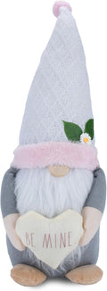 Rae Dunn Be Mine Valentine Gnomes – Gray & Pink Plush Gnome with Heart – Valentine’s Day Gnome Decor – All Season Ornaments – Valentine Gifts