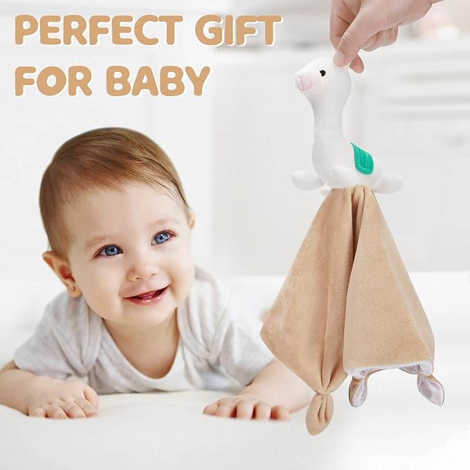 Pro Goleem Llama Security Blanket Soft Loveys for Babies for Boys and Girls Newborn Lovie Infant Blankie Llama Baby Stuff Baby Snuggle Toy Stuffed Animal Baby Gifts 14 Inch