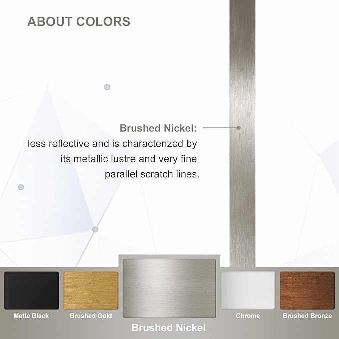 ANDY STAR Brushed Nickel Mirrors for Bathroom Sink,36x40 Inch Bathroom Vanity Mirror with Rectangular Metal Frame-Modern Clean Design with Superior Stainless Steel Frame