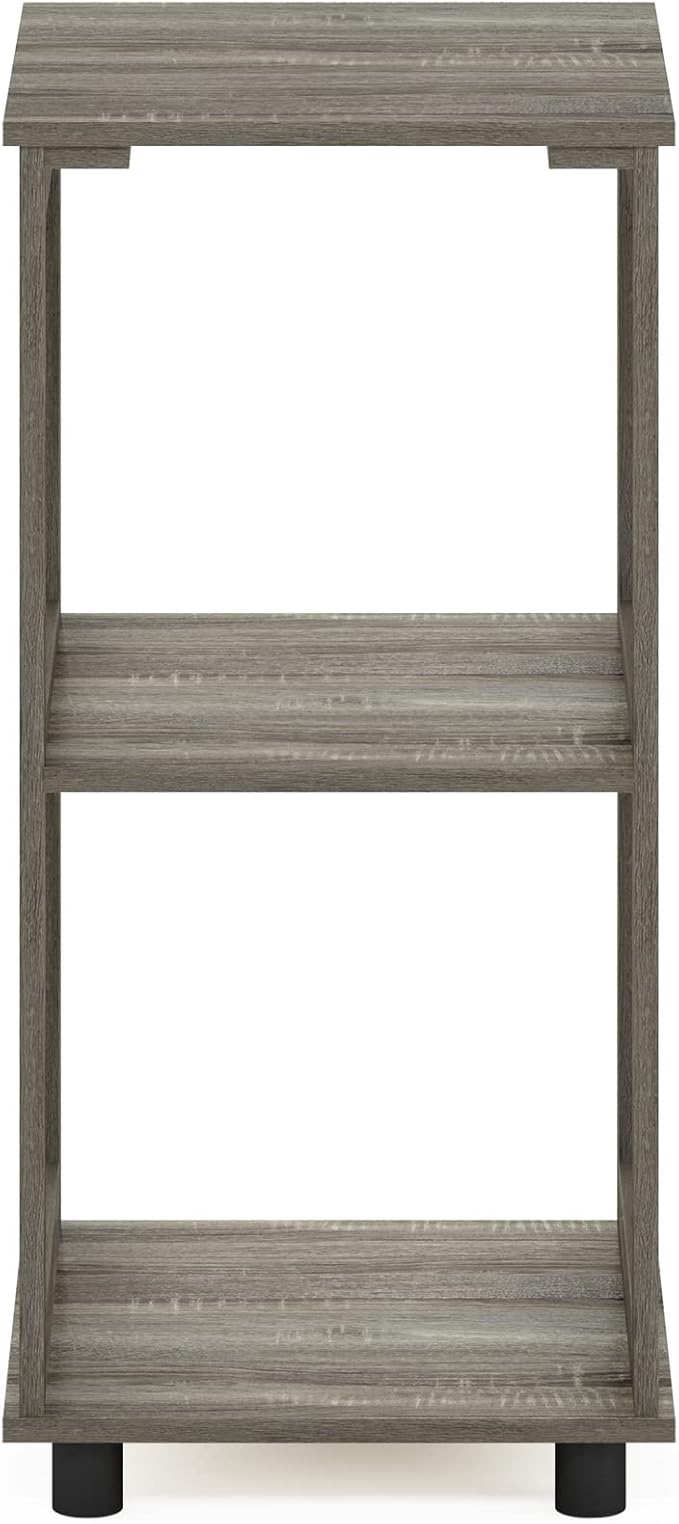 Furinno Romain 2-Tier Tall End Table, French Oak