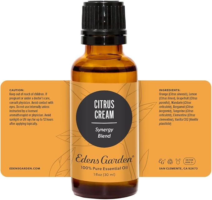 Edens Garden Citrus Cream Essential Oil Blend- 100% Pure Premium Grade, Undiluted, Natural, Therapeutic, Aromatherapy, The Best for Candle, Laundry, Humidifiers 30 ml (1 fl oz)