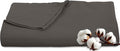 Royale Linens 300 Thread Count 100% Long Staple Combed Cotton Flat Sheet - Super Soft - Top Sheets - Queen Flat Sheet Sold Separately - Breathable, Cool & Crisp Percale Sheets Only (Queen, Grey)